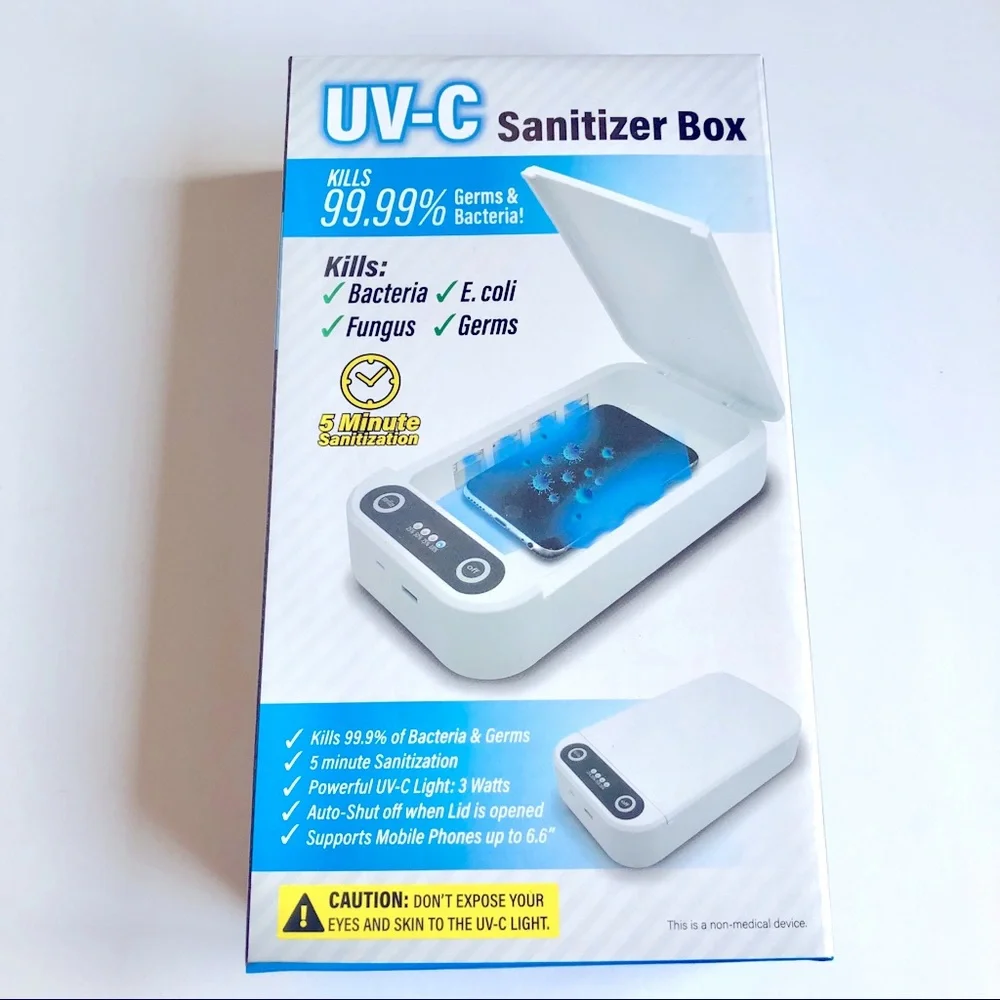 NEW UV Light Sanitizer Box Cleaner For Smartphone Jewelry Toy